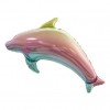 Шар фольгированный Фигура Дельфин радужный градиент 39''