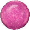 Шар фольгированный Круг Блестящий Ярко-розовый 18''