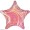 Шар фольгированный Звезда Розовый мрамор