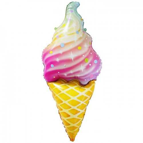 Шар фольгированный Фигура Искрящееся мороженое Градиент