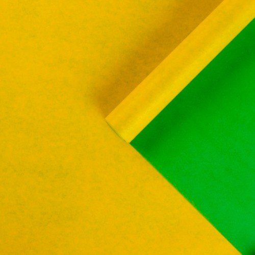 Крафт-бумага "Двухцветная зеленый и желтый"